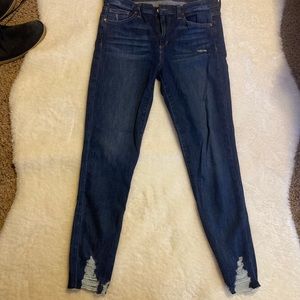 Joes Charlie ankle jeans with destroyed hem